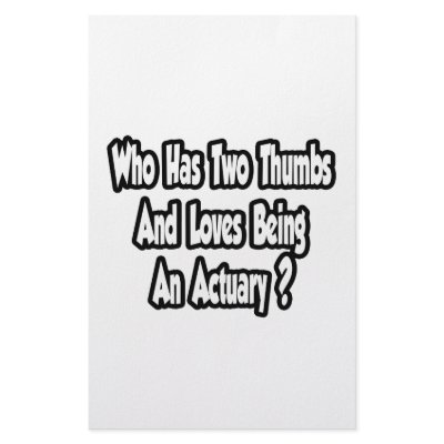 Actuary Joke...Two Thumbs Customized Stationery by Actuary_Shirts
