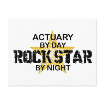 Actuary Rock Star by Night Post Card