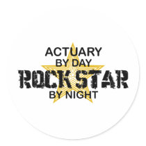 Actuary Rock Star by Night Stickers