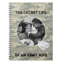 ACU Camo and Dog Tags Frame Notebook notebooks
