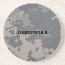 ACU Camo Personalize Beverage Coaster
