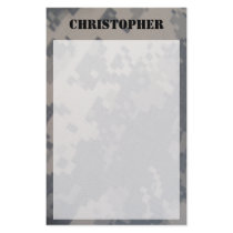 ACU Camo Personalized Stationary Stationery Design