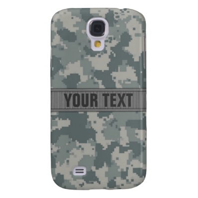 ACU Style Gray Camo #2 Personalized Galaxy S4 Covers