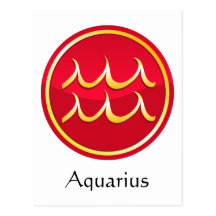 Acuario - muestras del zodiaco postal