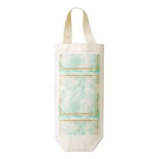 acuñe el color de agua, modelo cuadrado de muy bolsa para botella de vino zazzle HEART