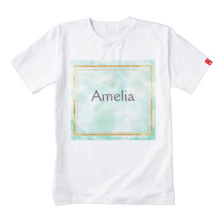 acuñe el color de agua, modelo cuadrado de muy playera zazzle HEART
