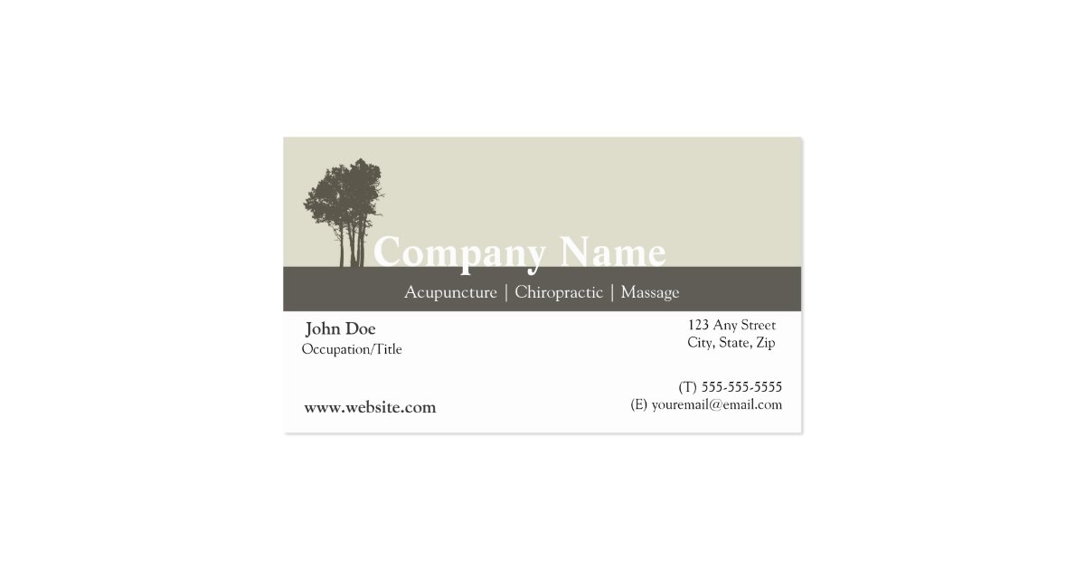 Acupuncture Business Card | Zazzle