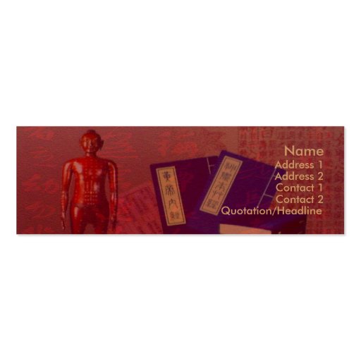 Acupuncture Business Card (front side)