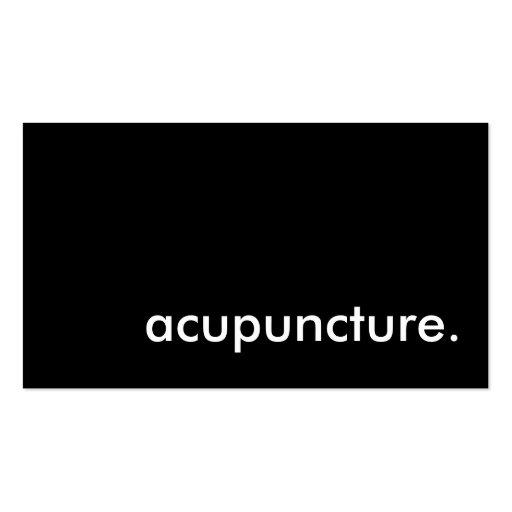 acupuncture. business card template (front side)