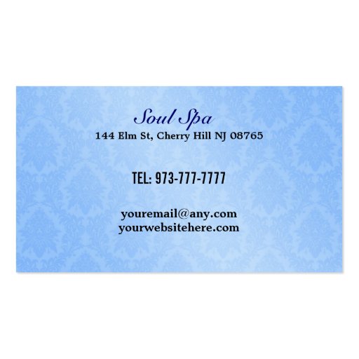 Acupuncture business cards (back side)
