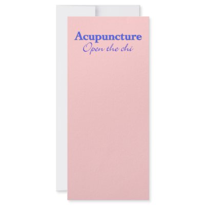 Acupuncture - Open the chi Rack Card by WellnessJunkie