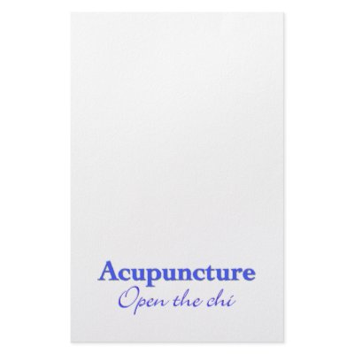 Acupuncture - Open the chi Stationery Paper by WellnessJunkie