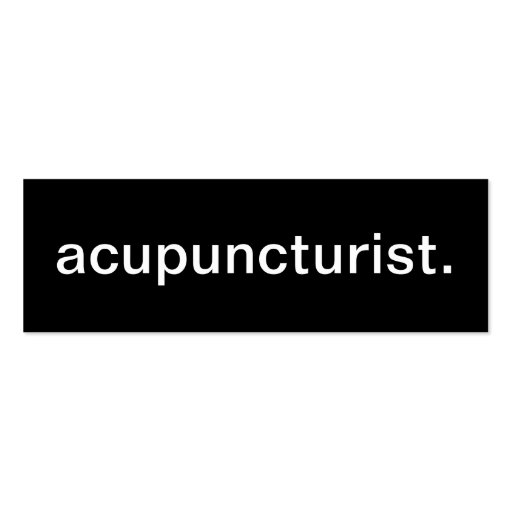 Acupuncturist Business Card