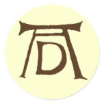 AD Durer Monogram Stickers