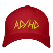 AD/HD - Red embroidered hats