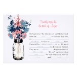AD LIB RSVP Card  Wild Flowers & Mason Jar invitations