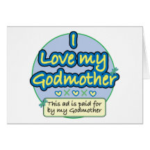 Ad paid for by my Godmother blue Card