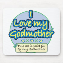 Ad paid for by my Godmother blue Mouse Pad