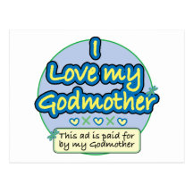 Ad paid for by my Godmother blue Postcards