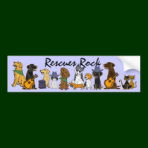 AD- Rescues Rock Bumper Sticker bumper stickers