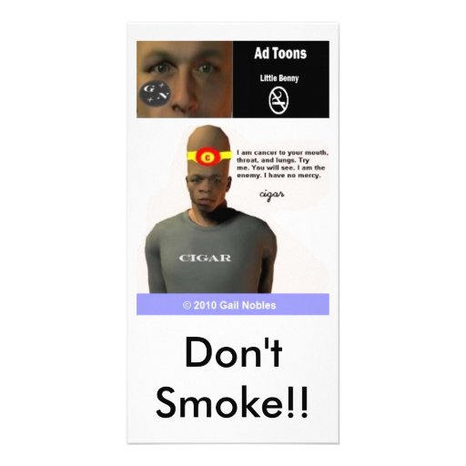 AD Toons_LB, Don't Smoke!! Custom Photo Card Zazzle