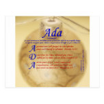 Ada Acrostic Post Card