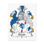 Adair Family Crest Postcard