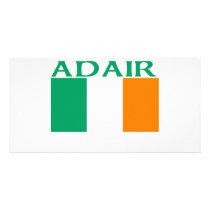 Adair Irish Flag Customized Photo Card