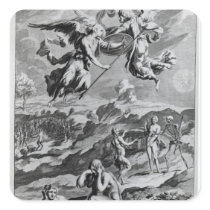 Adam and Eve after the Fall Square Stickers