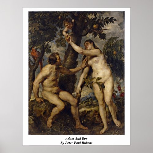 Adam And Eve By Peter Paul Rubens Print