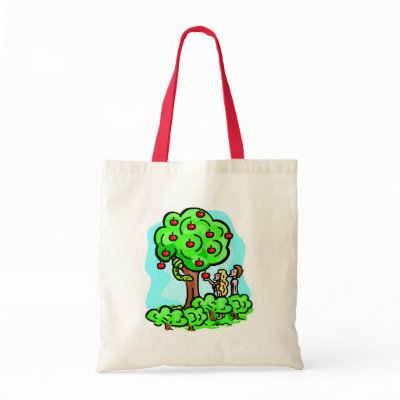 Adam and Eve Christian artwork Tote Bag by DiligentHeart