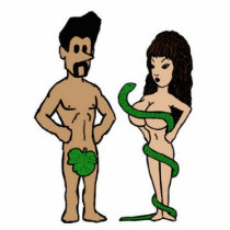 Adam and Eve photo sculptures