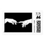 Adam and God Black/White Postage Stamp