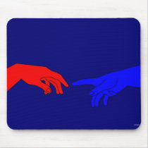 Adam and God Mouse Mats