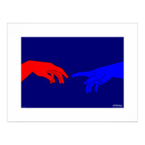 Adam and God - passepartout posters