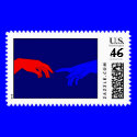 Adam and God postage