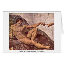 Adam By Michelangelo Buonarroti Greeting Cards