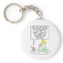 adam eve god angel oranges bananas apple keychains