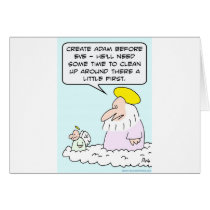 adam eve god time clean up card