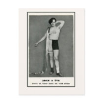 Adam & Eve Half Man Half Woman Postcard