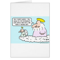 adam eve patriarchy god angel greeting cards
