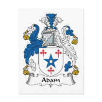 Adam Family Crest Post Cards