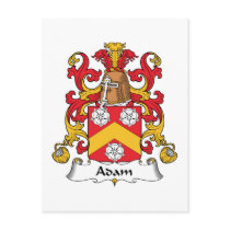 Adam Family Crest Postcards