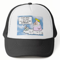 Adam lost head start over Eve god angel Hat