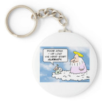 Adam lost head start over Eve god angel Key Chains