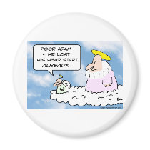 Adam lost head start over Eve god angel Magnets