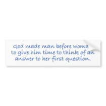 Adam Needed Time Bumper Sticker