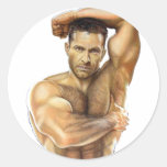 Adam Round Stickers