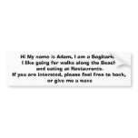 Adam Single Man Bumper sticker bumper stickers