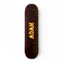 Adam skateboard fire and flames design.